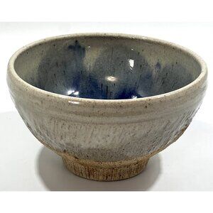 Vintage Stoneware Glazed Bowl by California Artist Kapagu Signed 4" x 7"
